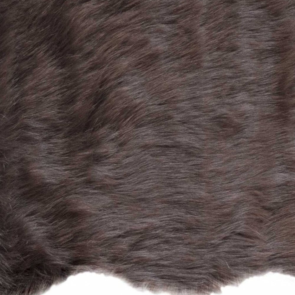 24" X 36" X 1.5" Chocolate Faux Sheepskin - Area Rug - Homeroots - Flyclothing LLC