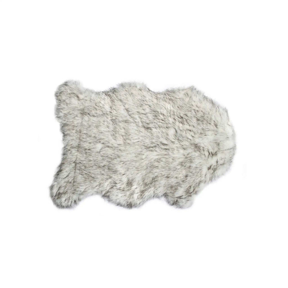 2' X 3' Gray Faux Sheepskin Shag Washable Area Rug - Homeroots - Flyclothing LLC