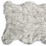 2' X 3' Gray Faux Sheepskin Shag Washable Area Rug - Homeroots - Flyclothing LLC