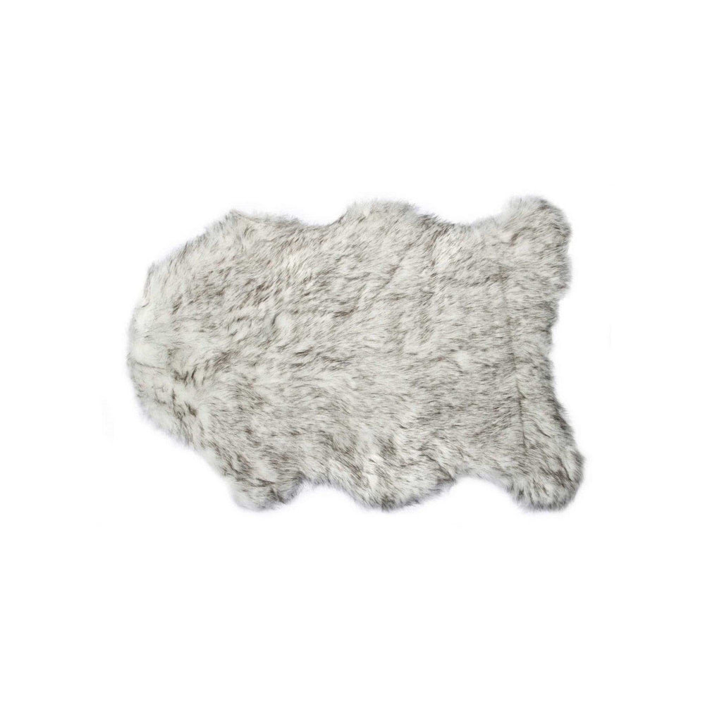 2' X 3' Gray Faux Sheepskin Shag Washable Area Rug - Homeroots - Flyclothing LLC