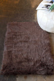 2' X 3' Chocolate Faux Fur Animal Print Area Rug - Homeroots - Flyclothing LLC