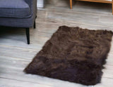 2' X 3' Chocolate Faux Fur Animal Print Area Rug - Homeroots - Flyclothing LLC