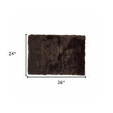 2' X 3' Chocolate Faux Fur Animal Print Area Rug - Homeroots - Flyclothing LLC