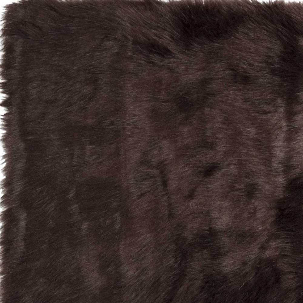 2' X 3' Chocolate Faux Fur Animal Print Area Rug - Homeroots - Flyclothing LLC