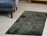 2' X 3' Grey Faux Fur Animal Print Area Rug - Homeroots - Flyclothing LLC