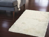 2' X 3' Off White Faux Fur Washable Area Rug - Homeroots - Flyclothing LLC