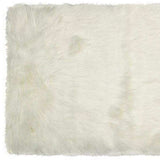 2' X 3' Off White Faux Fur Washable Area Rug - Homeroots - Flyclothing LLC