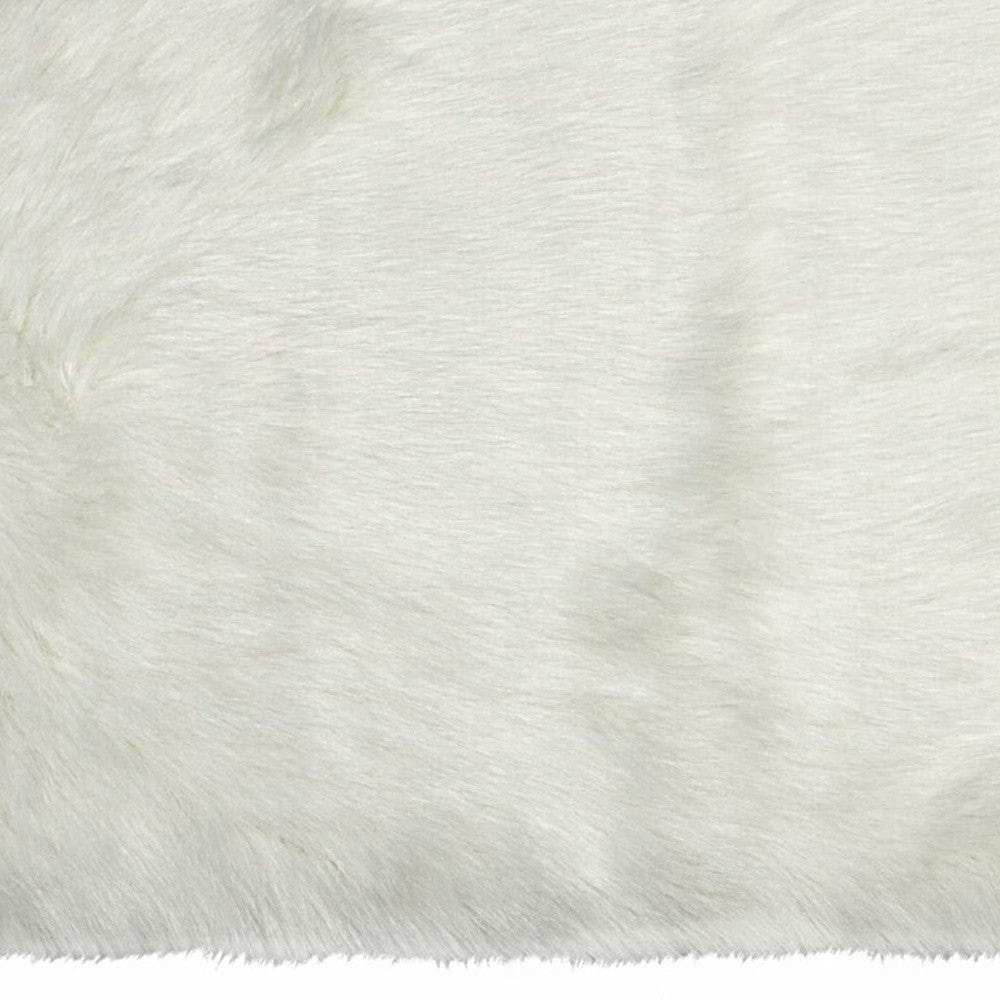5' X 8' Off White Faux Fur Flokati Area Rug - Homeroots - Flyclothing LLC