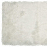 5' X 8' Off White Faux Fur Flokati Area Rug - Homeroots - Flyclothing LLC