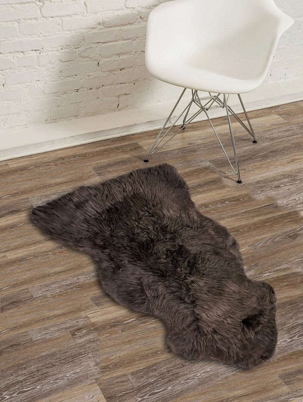 24" X 36" Chocolate Single Sheepskin Area Rug - Homeroots - Flyclothing LLC