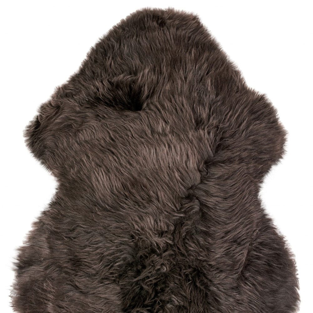 24" X 36" Chocolate Single Sheepskin Area Rug - Homeroots - Flyclothing LLC