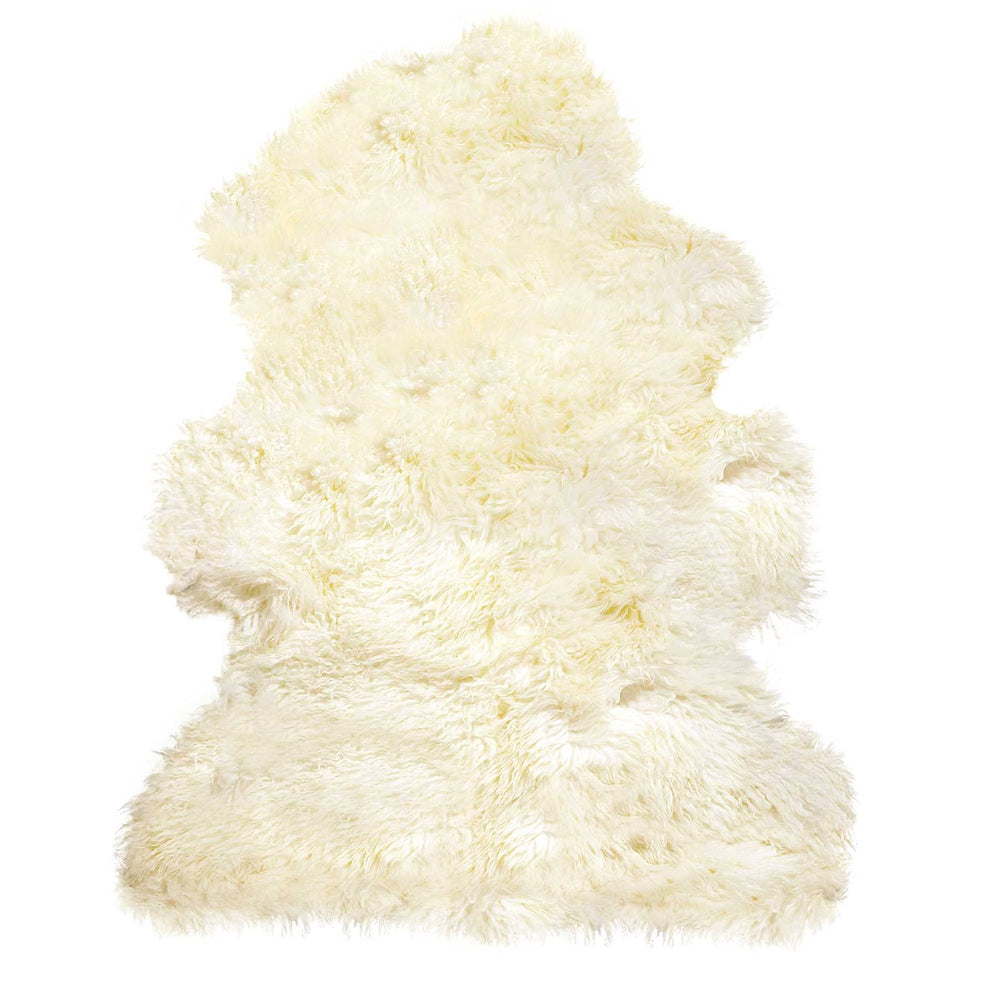 2' X 3' Natural New Zealand Sheepskin Wool Area Rug - Homeroots - Flyclothing LLC