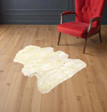 2' X 3' Natural New Zealand Sheepskin Wool Area Rug - Homeroots - Flyclothing LLC