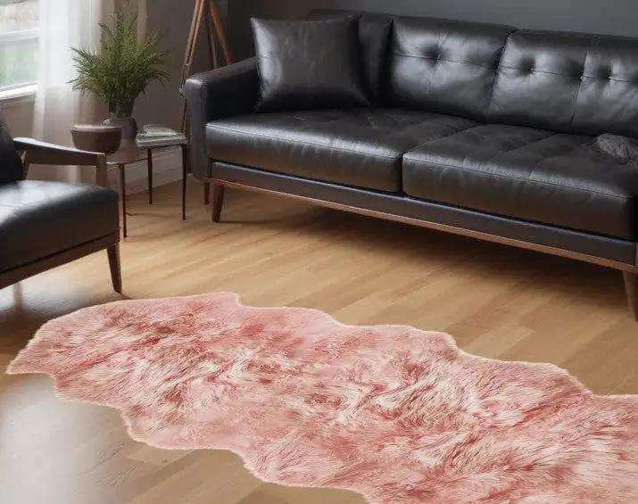 Pink Animal Print Area Rug - Homeroots - Flyclothing LLC