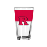 Rutgers 16oz Colorblock Pint Glass - Logo Brands - Flyclothing LLC