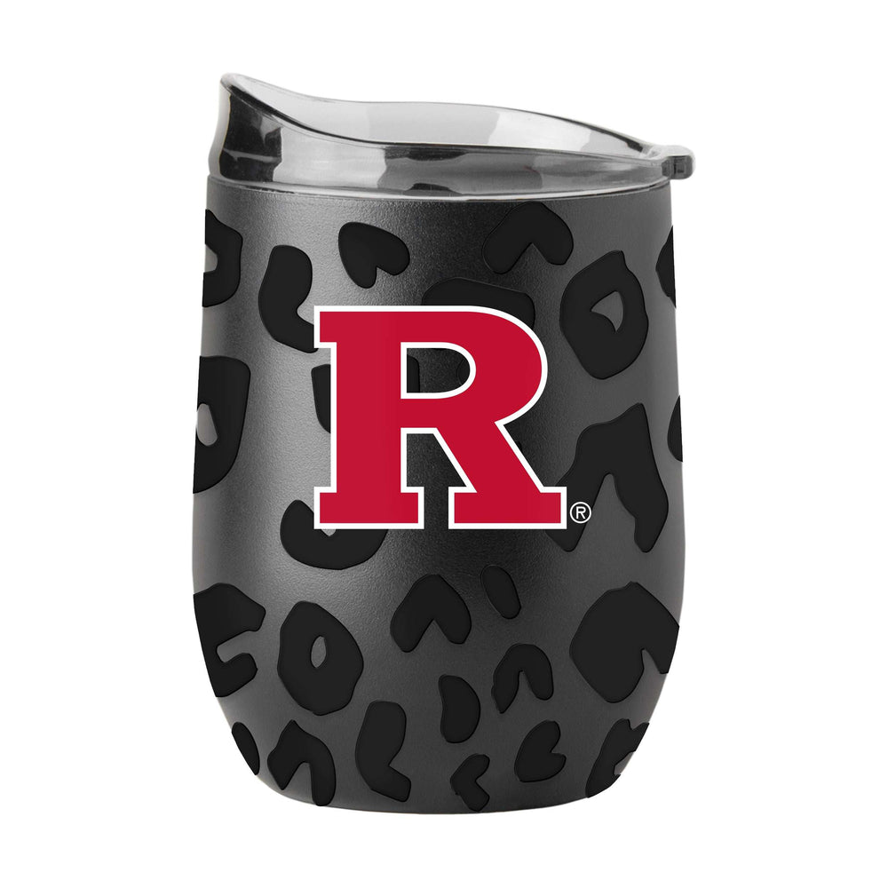 Rutgers Leopard 16oz Black Powdercoat Curved Beverage - Logo Brands - Flyclothing LLC