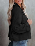 Button Up Long Sleeve Jacket - Trendsi - Flyclothing LLC