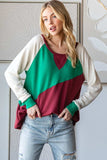 HOPELY Full Size Color Block Long Sleeve T-Shirt - Trendsi - Flyclothing LLC