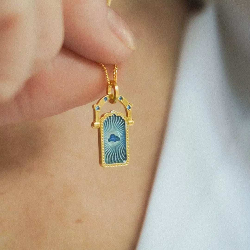 18K Gold-Plated Titanium Steel Pendant Necklace - Trendsi - Flyclothing LLC