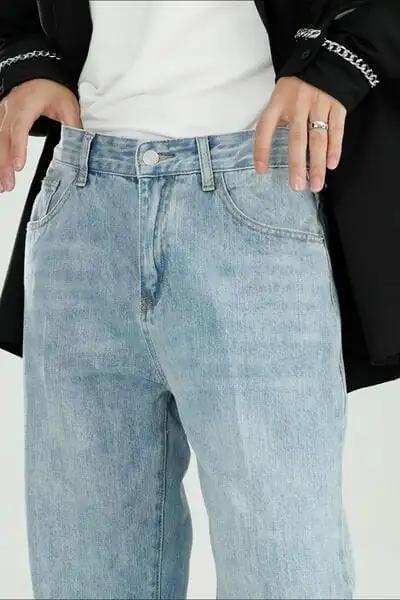 Mid Rise Wide Straight Jeans with Pockets - Trendsi - Flyclothing LLC
