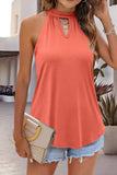 Tied Cutout Grecian Neck Tank - Trendsi - Flyclothing LLC