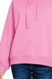 Zenana Drawstring Relaxed Fit Fleece Hoodie - Trendsi - Flyclothing LLC