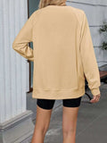 Round Neck Long Sleeve Sweatshirt - Trendsi - Flyclothing LLC