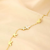 18K Gold-Plated Butterfly Charm Bracelet - Trendsi - Flyclothing LLC