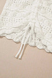 Hollowed Knit V Neck Drawstring Sweater Vest - Trendsi - Flyclothing LLC