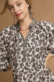 Umgee Leopard Print Tiered Mini Dress - Trendsi - Flyclothing LLC