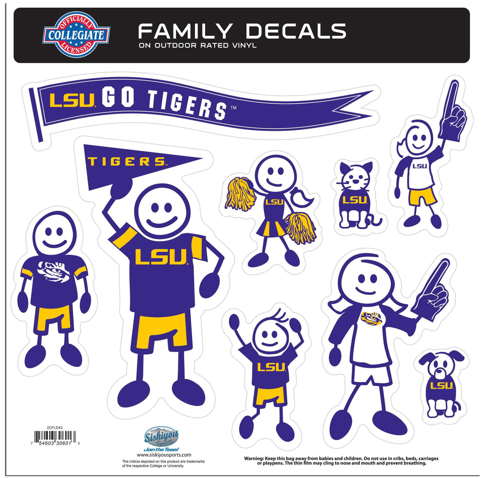 LSU Tigers Family Decal Set Large - LSU Tigers - Flyclothing LLC