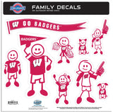 Wisconsin Badgers Family Decal Set Large - Wisconsin Badgers - Flyclothing LLC