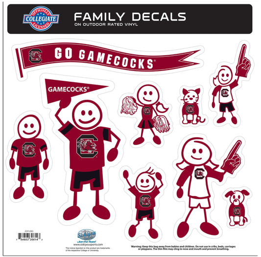 S. Carolina Gamecocks Family Decal Set Large - S. Carolina Gamecocks - Flyclothing LLC