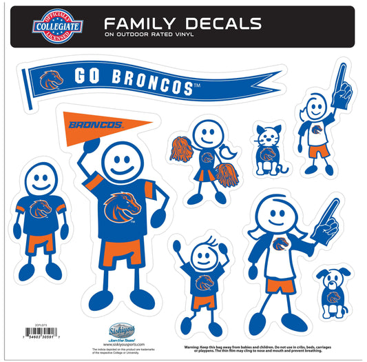 Boise St. Broncos Family Decal Set Large - Boise St. Broncos - Flyclothing LLC
