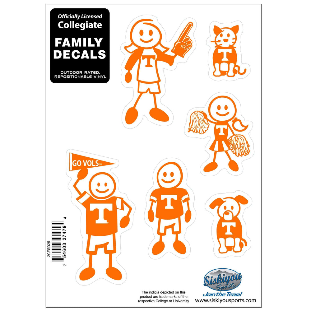 Tennessee Volunteers Family Decal Set Small - Tennessee Volunteers - Flyclothing LLC