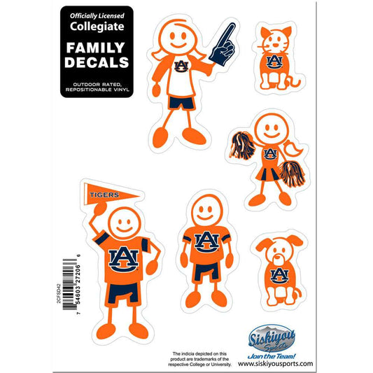 Auburn Tigers Family Decal Set Small - Auburn Tigers - Flyclothing LLC