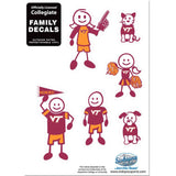 Virginia Tech Hokies Family Decal Set Small - Virginia Tech Hokies - Flyclothing LLC