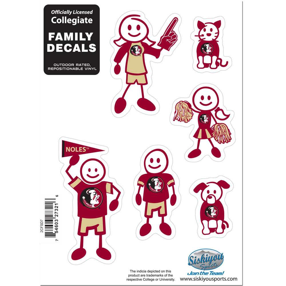 Florida St. Seminoles Family Decal Set Small - Florida St. Seminoles - Flyclothing LLC