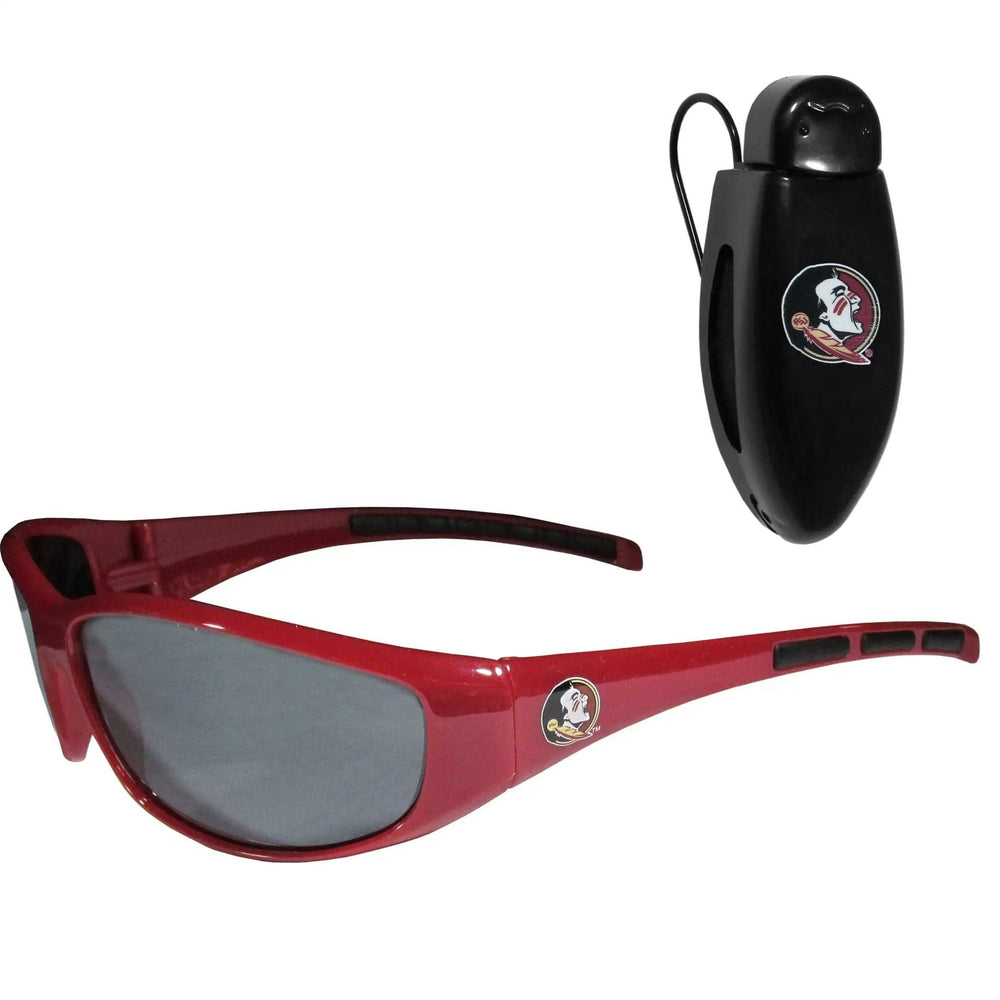 Florida St. Seminoles Wrap Sunglass with Visor Clip - Florida St. Seminoles - Flyclothing LLC