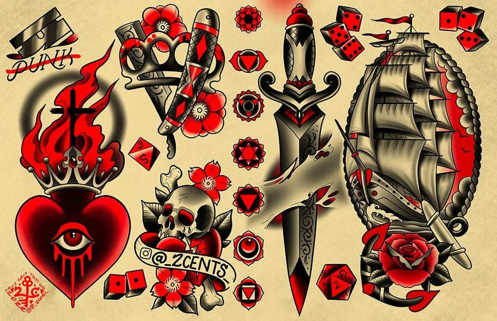 Black Market Art Company 2Cents Flash Print - Black Market Art Company - Flyclothing LLC