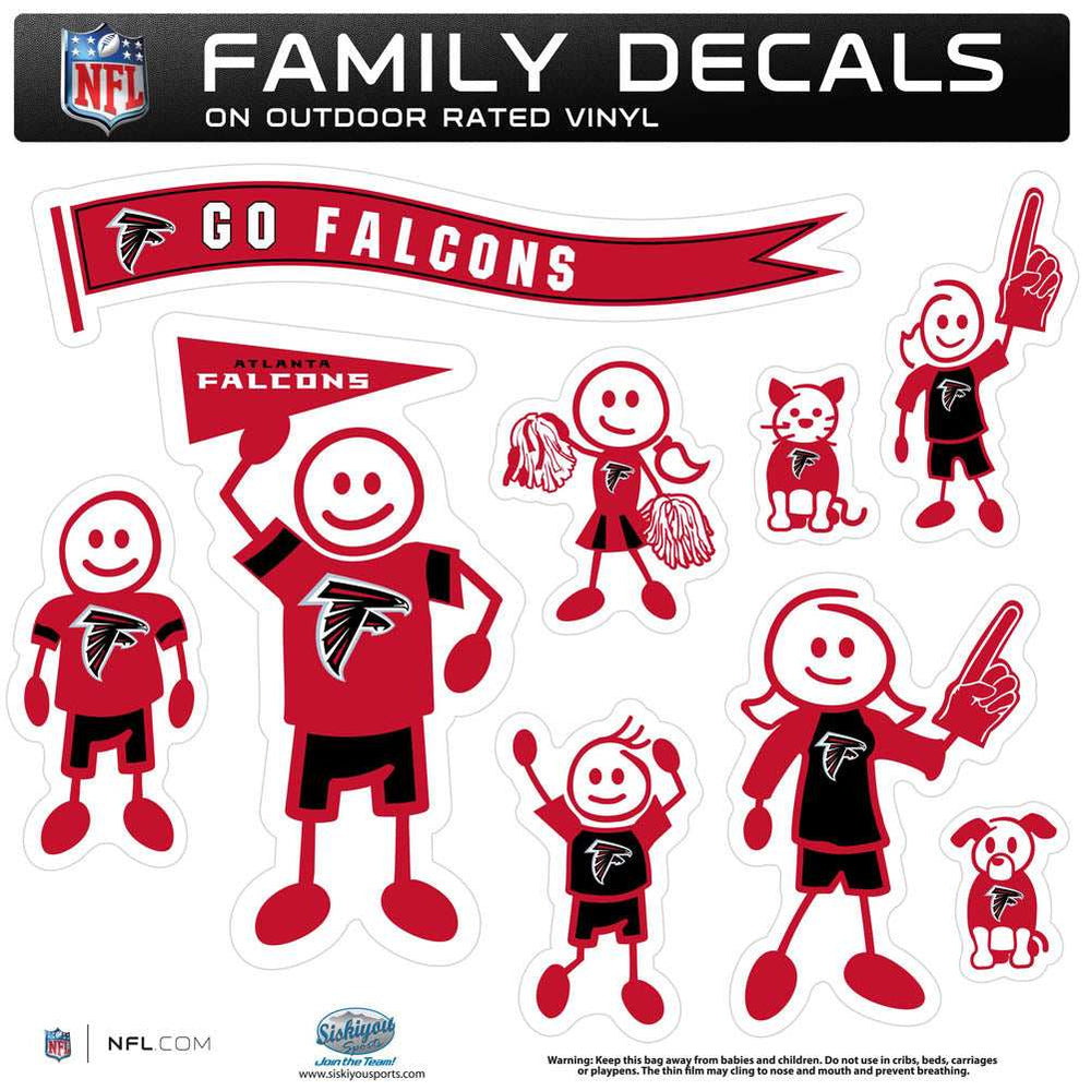 Atlanta Falcons Family Decal Set Large - Atlanta Falcons - Flyclothing LLC