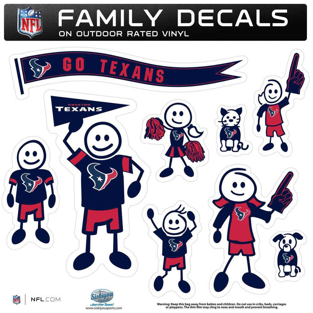 Houston Texans Family Decal Set Large - Houston Texans - Flyclothing LLC
