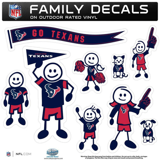 Houston Texans Family Decal Set Large - Houston Texans - Flyclothing LLC
