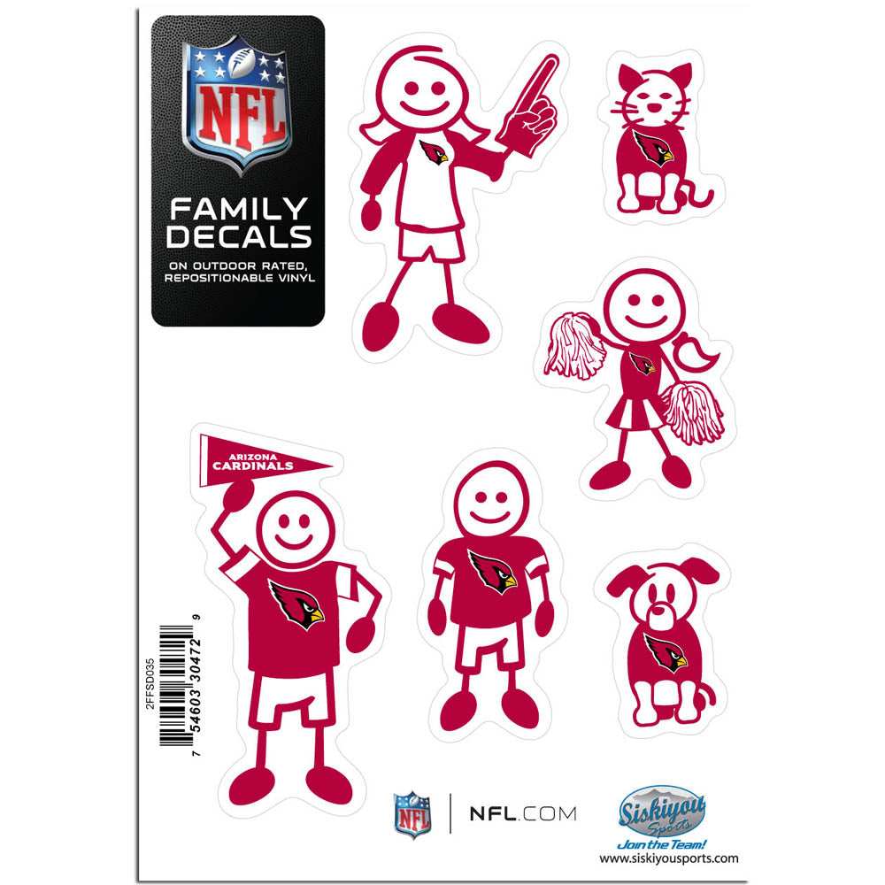 Arizona Cardinals Family Decal Set Small - Arizona Cardinals - Flyclothing LLC