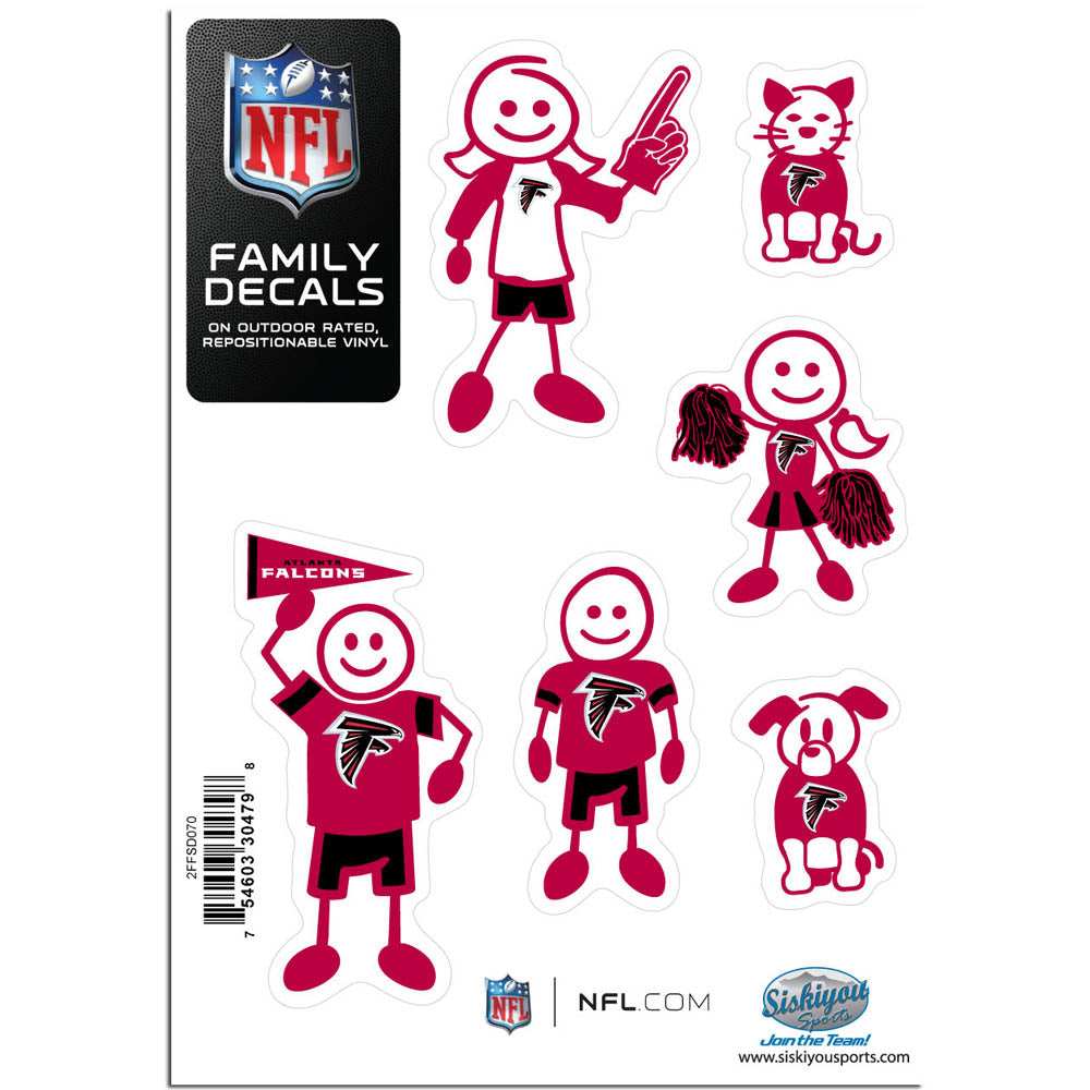 Atlanta Falcons Family Decal Set Small - Atlanta Falcons - Flyclothing LLC