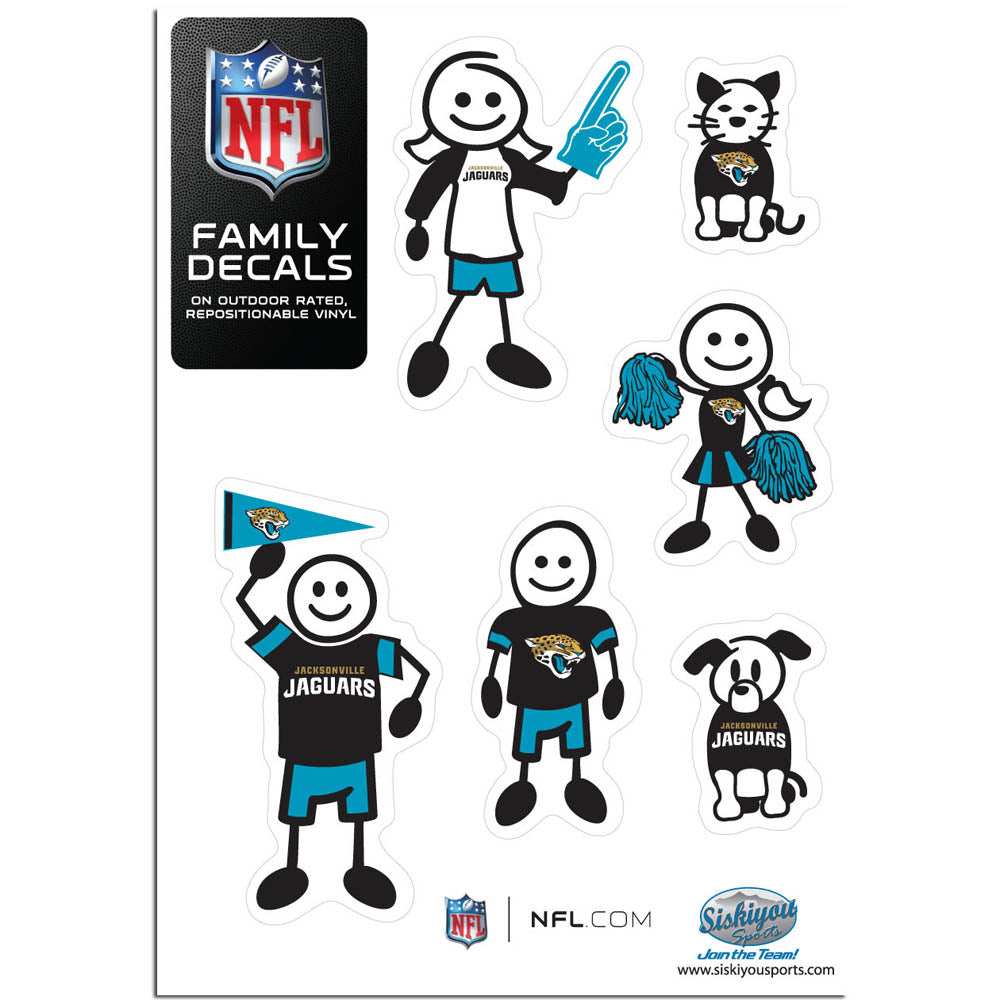 Jacksonville Jaguars Family Decal Set Small - Jacksonville Jaguars - Flyclothing LLC