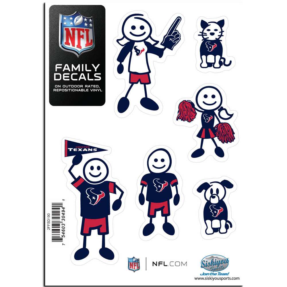 Houston Texans Family Decal Set Small - Houston Texans - Flyclothing LLC