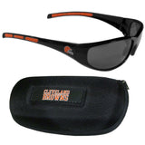 Cleveland Browns Wrap Sunglass and Case Set - Cleveland Browns - Flyclothing LLC