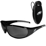 Philadelphia Eagles Wrap Sunglass with Visor Clip - Philadelphia Eagles - Flyclothing LLC
