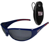 New York Giants Wrap Sunglass with Visor Clip - New York Giants - Flyclothing LLC